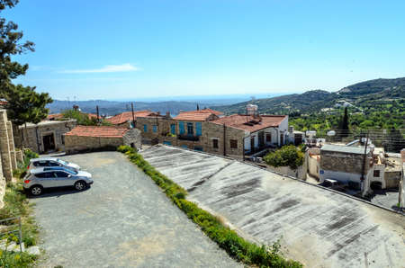 LEFKARA, CYPRUS - MARCH 25, 2017: Old streets of Pano Lefkara, Cyprus.のeditorial素材