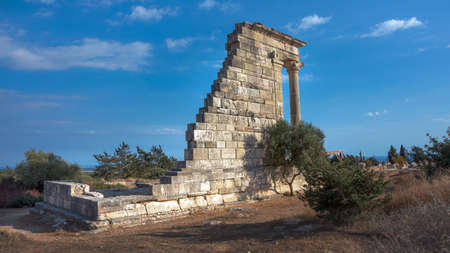 Ruins of the ancient Apollo Hylates sanctuary and temple near Limassol, Cyprus.の写真素材