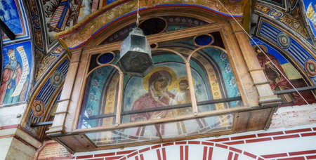 Frescoes of the Monastery of Vatoped, Holy Mount Athosの写真素材