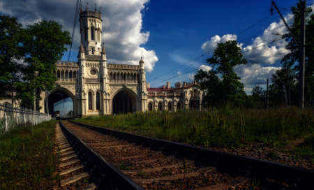 Railway station "New Peterhof", Saint-Petersburg, Russiaの写真素材