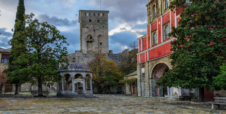 Monastery Iviron on Mount Athos, Chalkidiki, Greece