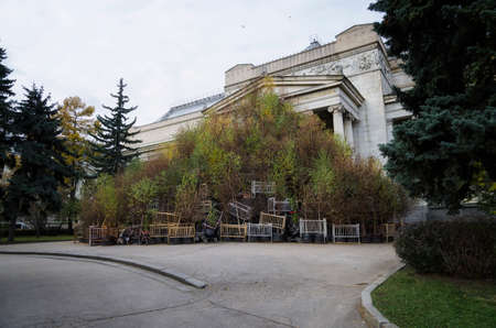 MOSCOW, RUSSIA - NOVEMBER 2, 2017: The Pushkin Museum of Fine Arts in Moscow.のeditorial素材