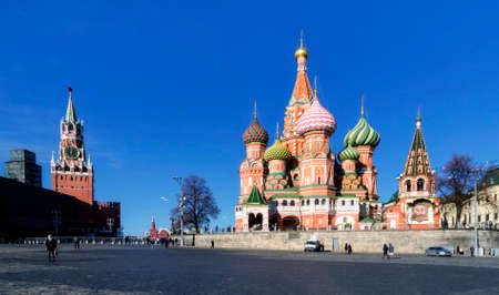 St. Basil's Cathedral and Spasskaya towerのeditorial素材