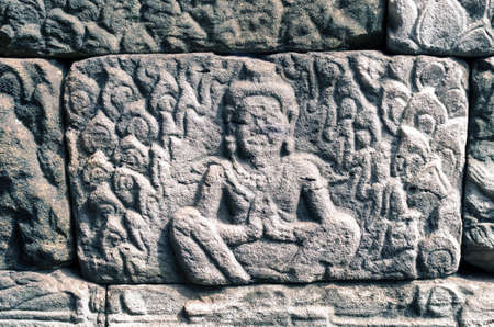 Bas-relief of Bayon Templeの写真素材