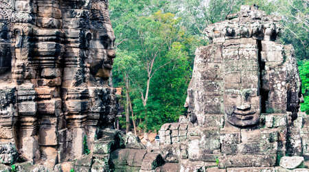 Bayon temple facesのeditorial素材