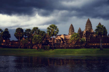 Angkor Wat temple before sunsetの写真素材