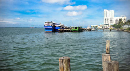 A pier in Sandakan, Borneoのeditorial素材