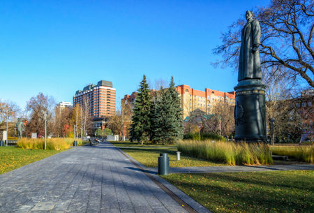 MOSCOW, RUSSIA - CIRCA OCTOBER 2017: MUZEON park of arts (formerly called Park of the Fallen Heroes)