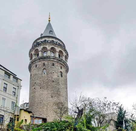 Galata tower in Istanbulのeditorial素材