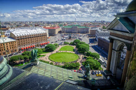 Aerial view on Saint Patersburg from Isaac Cathedral, Russiaのeditorial素材
