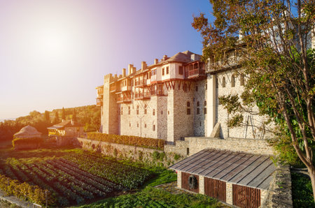 Monastery of Xeropotamos on Holy mountain Athos