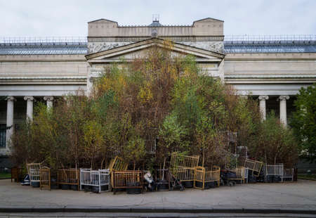 MOSCOW, RUSSIA - NOVEMBER 2, 2017: The Pushkin Museum of Fine Arts in Moscow.のeditorial素材