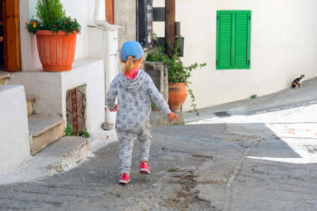 Omodos Cyprus. October 6 2019. A street scene in the traditional village of Omodos in Cyprusのeditorial素材