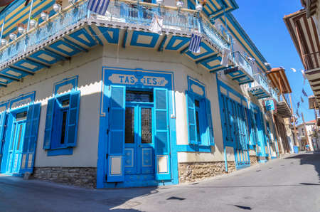 LEFKARA, CYPRUS - MARCH 25, 2017: Old streets of Pano Lefkara, Cyprus.のeditorial素材