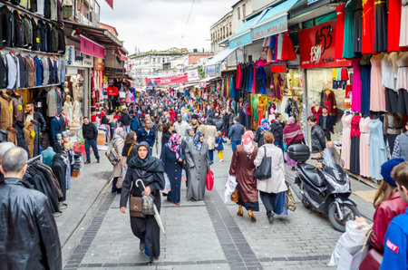 Entrance to the Grand Bazaar in Istanbul in April 201のeditorial素材