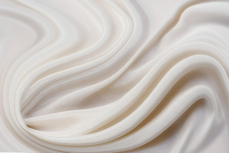 Smooth elegant golden beige silk for wedding backgroundの写真素材