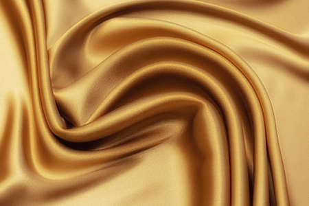 Light brown satin silk fabricの写真素材