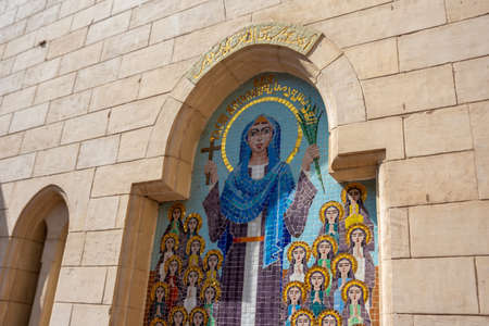 Cairo, Egypt - April 13, 2021 - the famous Coptic Hanging Church (St. Virgin Mary's) in Coptic Cairoのeditorial素材