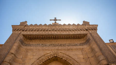 Cairo, Egypt - April 13, 2021 - the famous Coptic Hanging Church (St. Virgin Mary's) in Coptic Cairoの写真素材