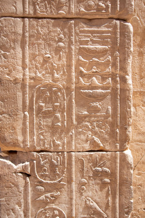 Egypt, Luxor - April 11, 2021: Ancient ruins of the Karnak Temple in Luxor (Thebes), Egypt. The...