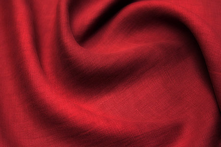 Close-up texture of natural red or pink fabric or cloth in same color. Fabric texture of natural...