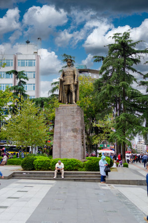 Trabzon, Turkey - October 11, 2018 - Statue of Mustafa Kemal Ataturk (AtatÃ¼rk) in Trabzonのeditorial素材