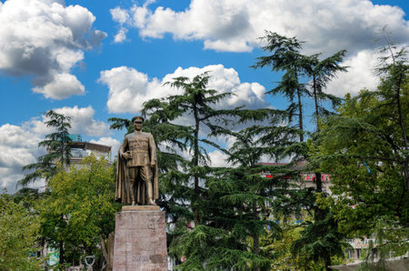 Trabzon, Turkey - October 11, 2018 - Statue of Mustafa Kemal Ataturk (AtatÃ¼rk) in Trabzonのeditorial素材