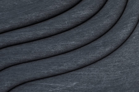 Dark gray unprinted suiting cotton fabric from above