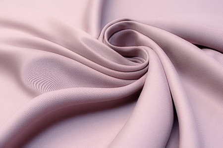 Close-up texture of natural red or pink fabric or cloth in same color. Fabric texture of natural cotton, silk or wool, or linen textile material. Red canvas background.の写真素材