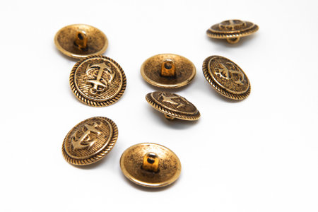 Buttons for clothes on white background using for concept of Button Day.
