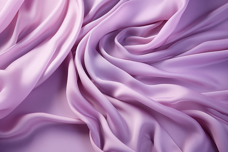 Abstract background texture of natural violet, purple or lilac color fabric. Fabric silk or satin material.の素材
