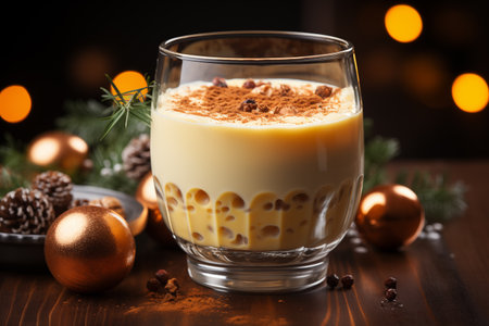 Healthy eggnog bar. Diet food conceptの素材