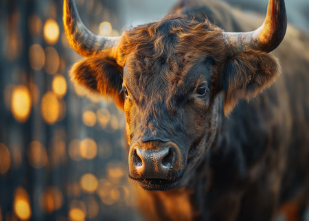 Wall Street concept trading of worth stock market. bullish and bearish trendsの素材