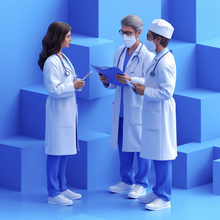 National doctors day conceptual isometric illustration imageの素材