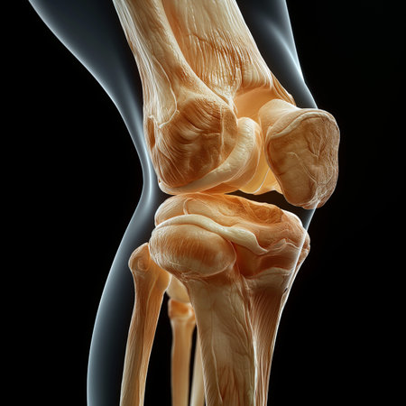 Conceptual human body anatomy articular pain isolated on black backgroundの素材