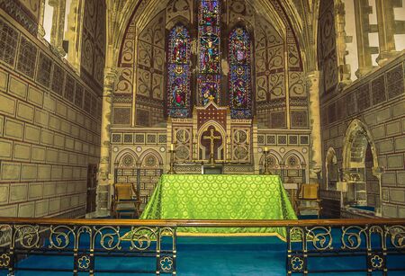 Interior of St  Mary of Castro in Dover, England のeditorial素材