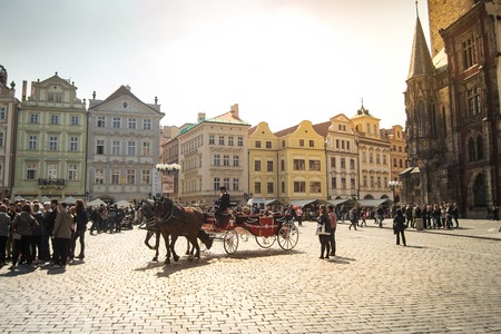 Old Town Square in Prague, Czech republic.のeditorial素材