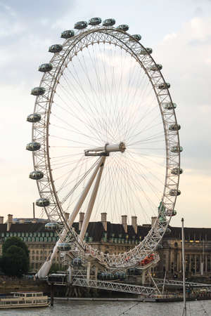 The famous London eye in the capital of Englandのeditorial素材