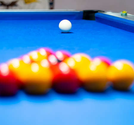Pool set up. Start of the game.の写真素材