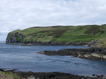 Beautiful coastline of the Isle of Man, UKの写真素材