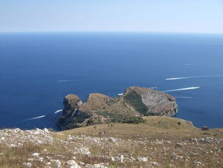 View from above on the Amalfi Coast, Italyの写真素材