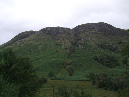 The start of the mountain Ben Nevis in Scotlandの写真素材