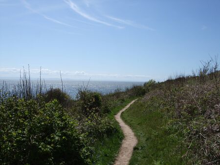 Coastal path along the West coast of Wales, UKの写真素材