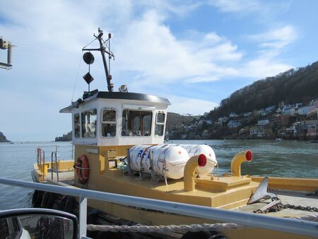 Lower ferry on the River Dart, Dartmouth, Devonの写真素材