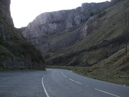 Road through the Cheddar Gorge, Somerset. UKの写真素材