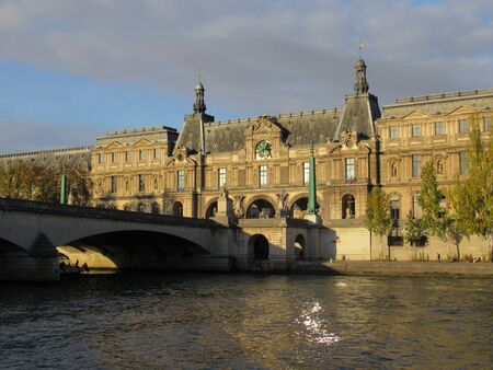 Bridge over the River Seine in Paris, Franceの写真素材