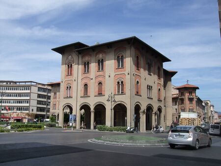 Old building in the centre of Pisa, Italyの写真素材