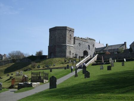 St David's cathedral and grounds. Wales, UKの写真素材
