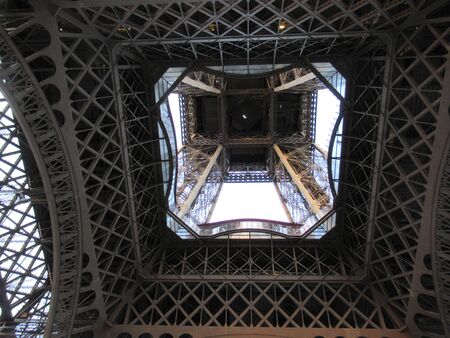 The middle of the Eiffel Tower. Paris, Franceの写真素材