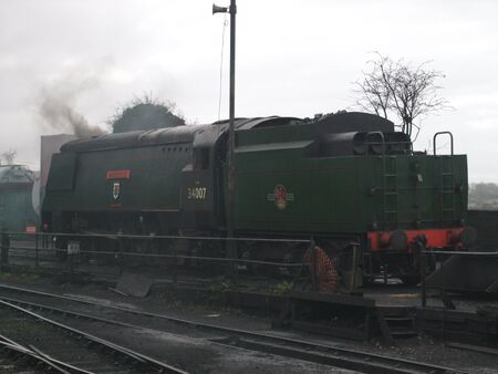Steam railway locomotive on a heritage line UKの写真素材